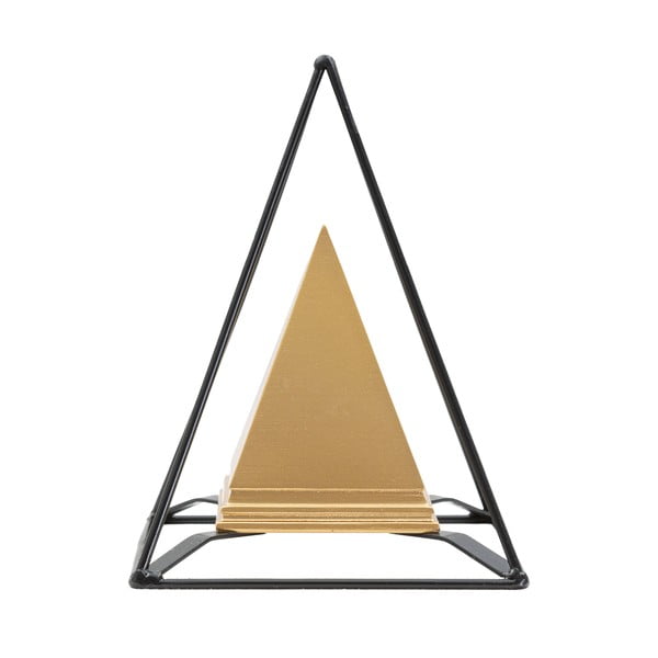 Piramid fém szobor aranyszínű dekorral - Mauro Ferretti-image-2