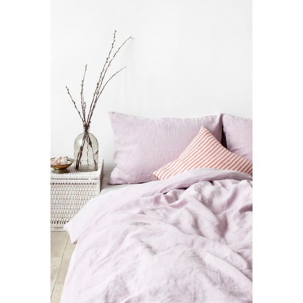 Levendula-lila len párnahuzat, 70 x 90 cm - Linen Tales-image-1