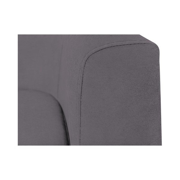 Glam grafitszürke bársonykanapé,125 cm - Kooko Home-image-2