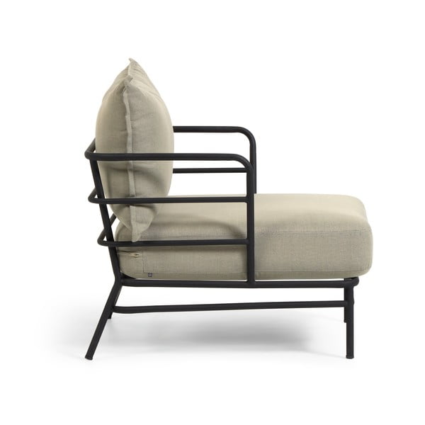 Mareluz bézs fémszerkezetű kerti fotel - Kave Home-image-2