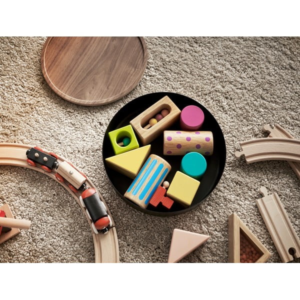 Fekete fedeles fém tárolódoboz ø 22x6 cm Rin – YAMAZAKI-image-3