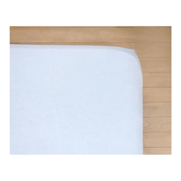 Világoskék elasztikus lepedő kétszemélyes ágyhoz, 160 x 200 cm - Madame Coco
