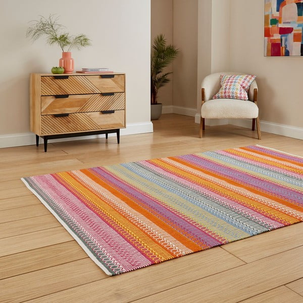 Kézi szövésű pamut szőnyeg 120x170 cm Cascade Bright Multi – Think Rugs-image-2