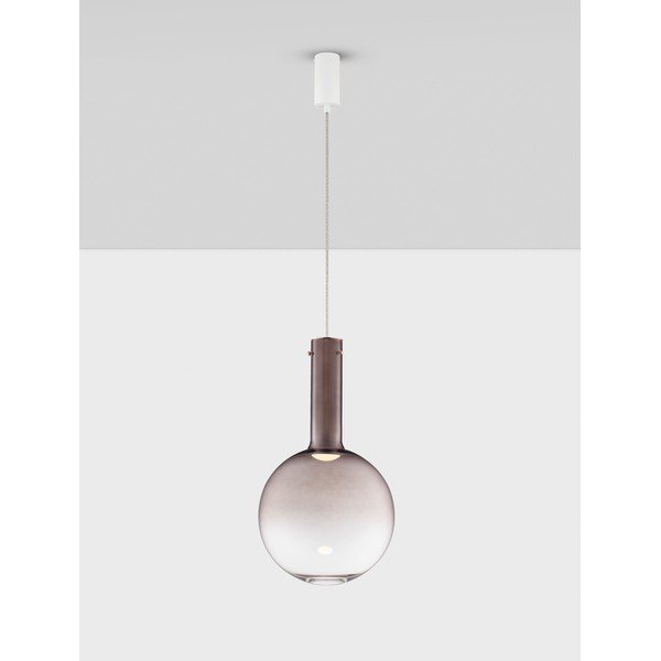Barna üveg LED dimmelhető függőlámpa ø 30 cm Nostos – Nova Luce-image-2