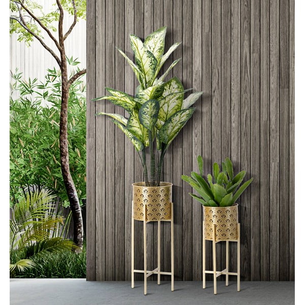 Golvy 2 db-os aranyszínű virágtartó állvány szett, magasság 52 cm - Mauro Ferretti-image-1