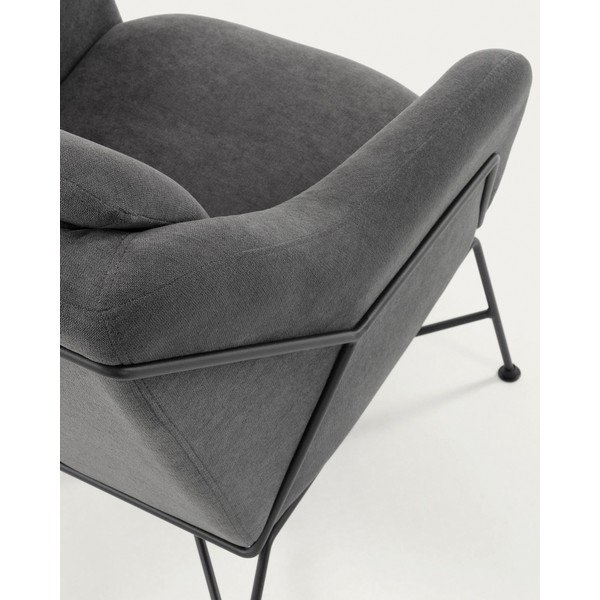 Szürke fotel Brida – Kave Home-image-4