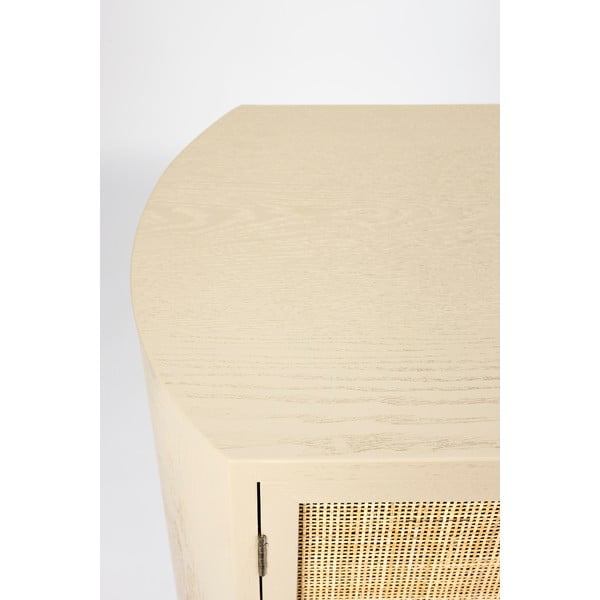 Krémszínű rattan szekrény 80x100 cm Amaya – White Label-image-3