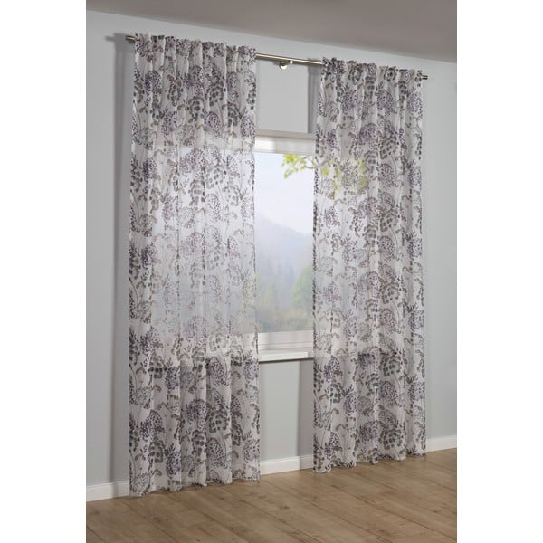 Lila-szürke függöny 135x245 cm Birds and Roses – Sehlbach-image-1