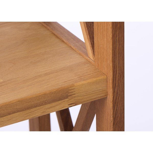 Natúr színű tölgyfa polcos állvány 70x198 cm X-Shelf – Unique Furniture-image-4