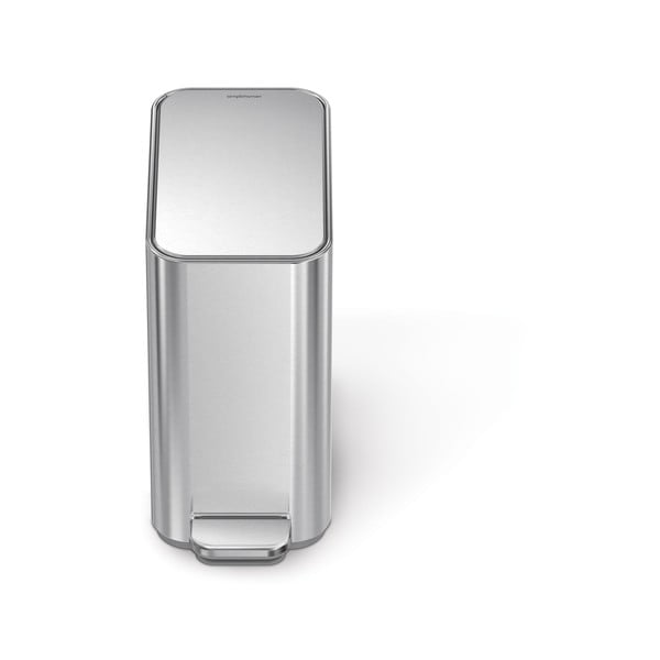 Matt ezüstszínű acél pedálos szemetes 5 l – simplehuman-image-2