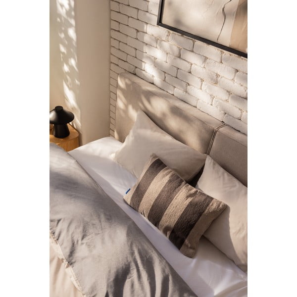 Bézs ágyneműtartós boxspring ágy 160x200 cm Elva Bold – Bonami Selection-image-3