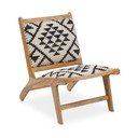 Fekete-fehér-natúr színű fotel Cefena – Premier Housewares