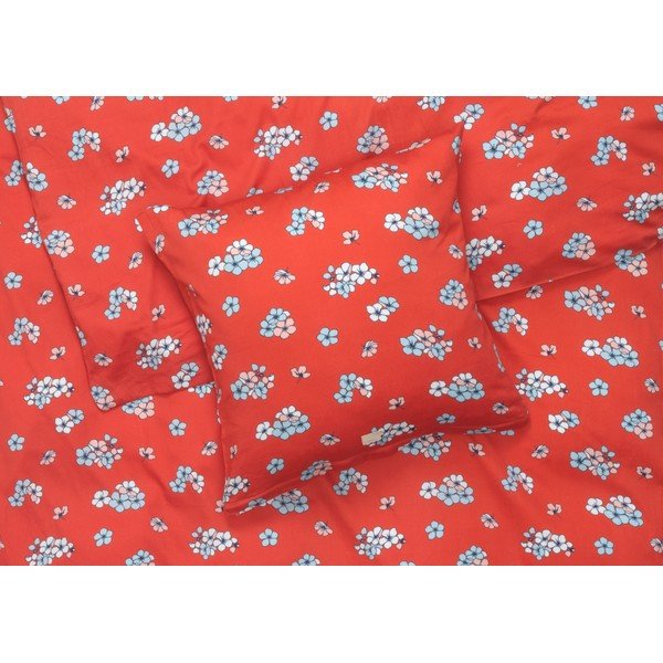 Téglavörös kétszemélyes-hosszabbított pamut-szatén ágyneműhuzat 200x220 cm Grand Pleasantly – JUNA-image-1