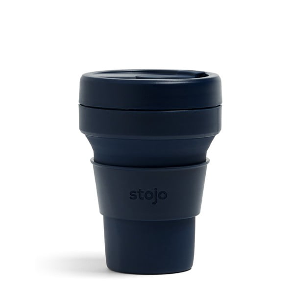 Pocket Cup Denim kék összecsukható utazópohár, 355 ml - Stojo