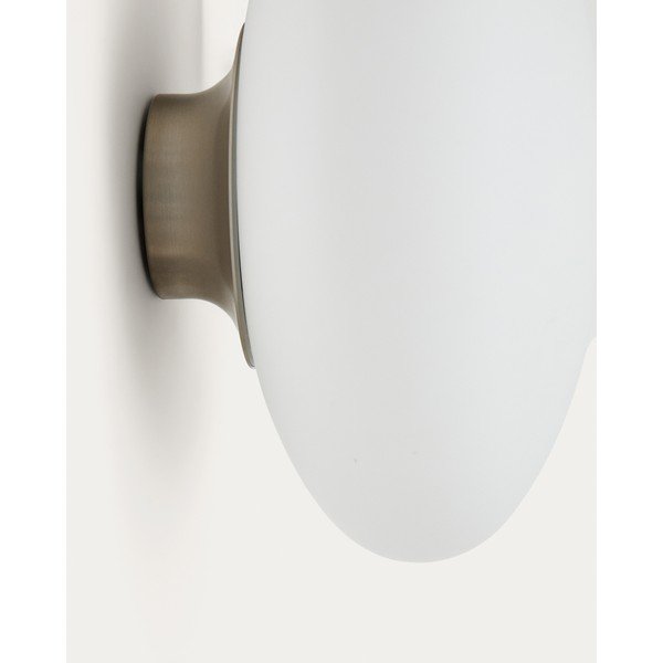 Fehér-ezüstszínű fali lámpa ø 26 cm Bamila – Kave Home-image-4