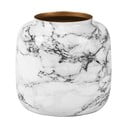 Marble fehér-fekete vas váza, magasság 19,5 cm - PT LIVING