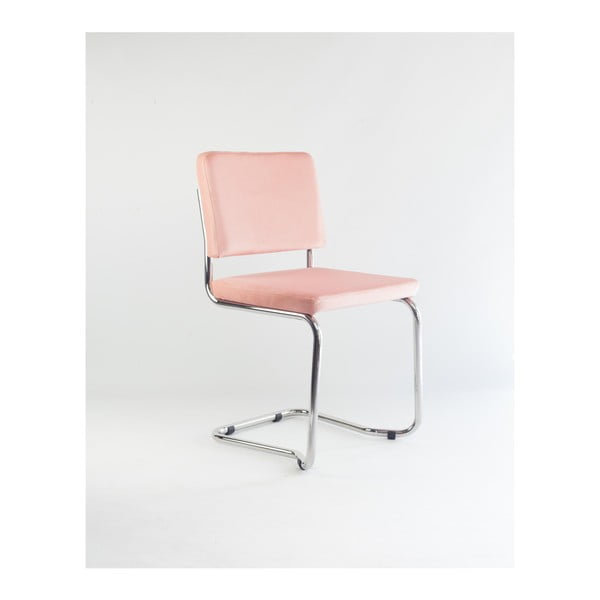 Bertha szék rózsaszín bársony kárpittal, - Velvet Atelier