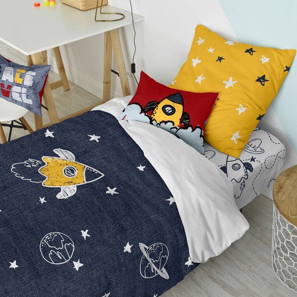 Egyszemélyes pamut gyerek ágyneműhuzat 140x200 cm Starspace – Mr. Fox-image-1