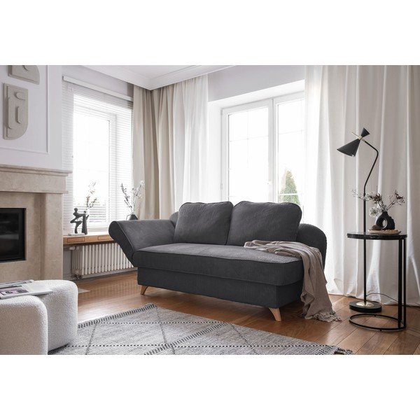 Szürke kordbársony heverő (bal oldali) Chic Charlotte – Miuform-image-1