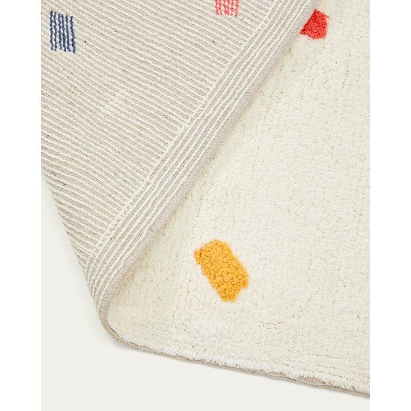 Krémszínű pamut gyerek szőnyeg 150x200 cm Epifania – Kave Home-image-3