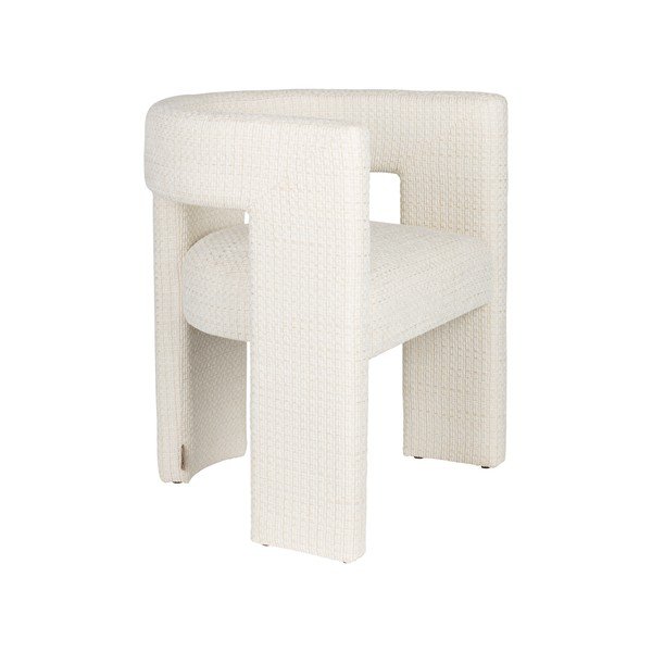 Krémszínű kárpitozott karfás étkezőfotel Medina – Dutchbone