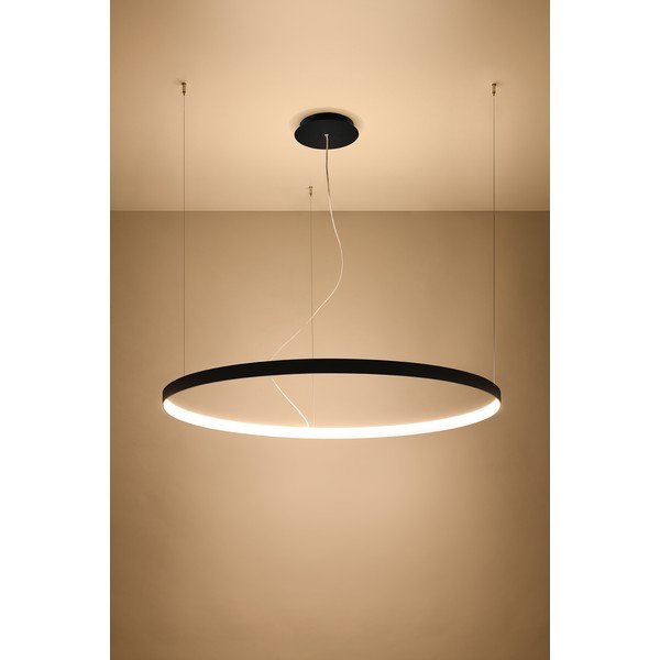 Fekete alumínium LED függőlámpa ø 110 cm RIO – Thoro-image-2