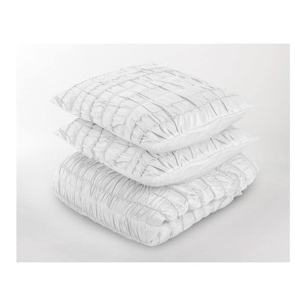 Victorian fehér, kétszemélyes takaró, két párnahuzattal, 260 x 250 cm - Sleeptime