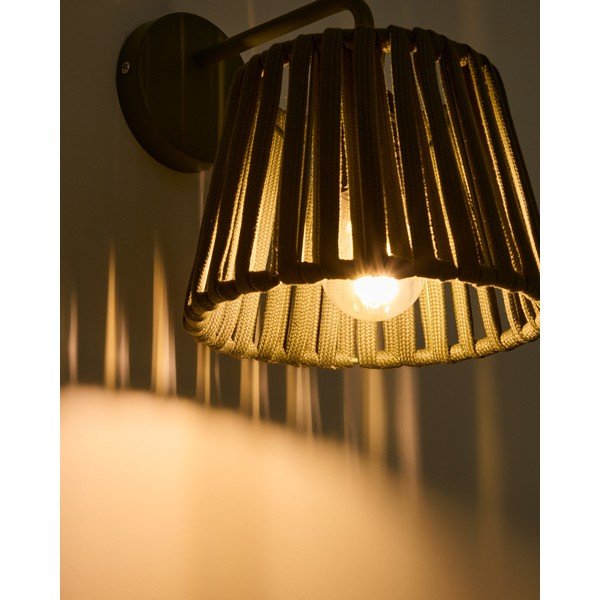 Napelemes LED fali kültéri lámpa (magasság 23 cm) Aldet – Kave Home-image-2