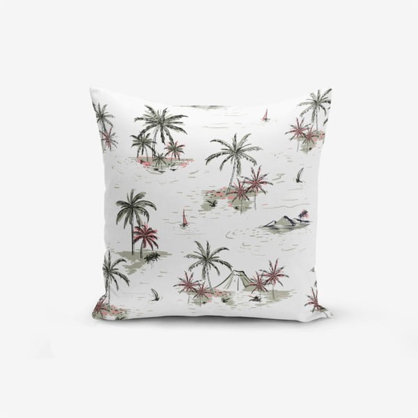 Palm Adası fehér párnahuzat, 45 x 45 cm - Minimalist Cushion Covers