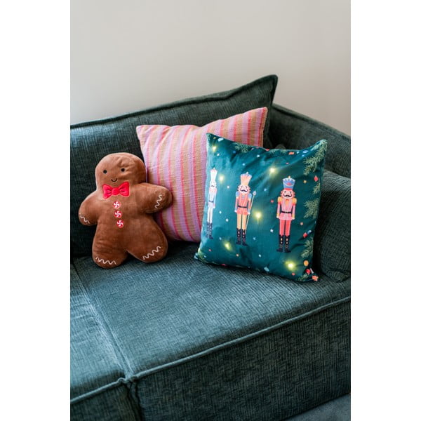 Rita rózsaszín-barna pamut párna, 50 x 50 cm - Hübsch-image-4