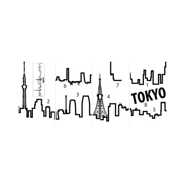 Tokyo falmatrica város körvonalával - Ambiance-image-2
