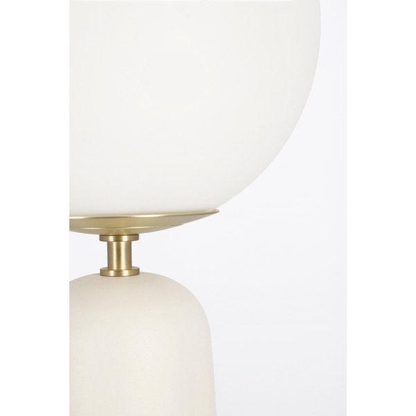 Fehér fém asztali lámpa üveg búrával (magasság 51 cm) Delphine – Bizzotto-image-4