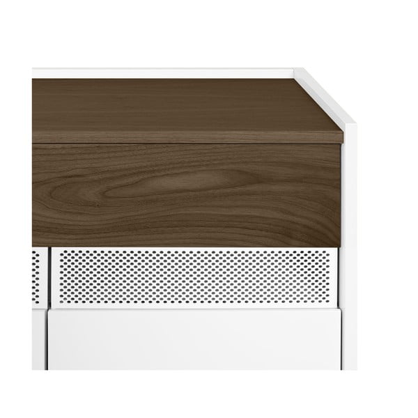 Fehér komód diófa dekoros részletekkel Radio - TemaHome-image-3