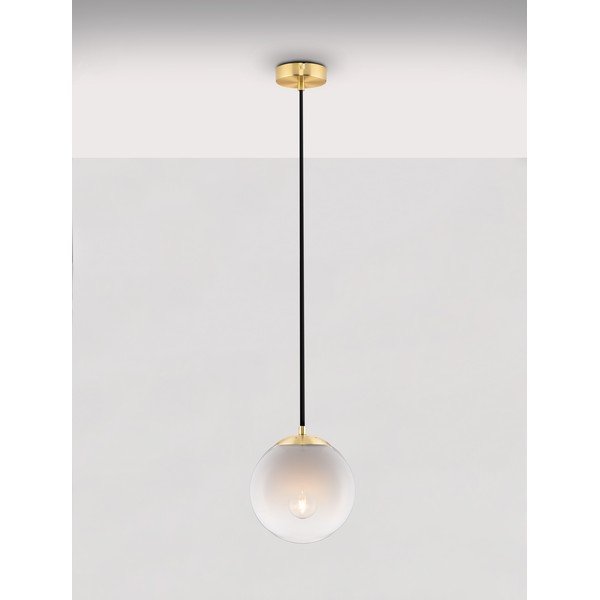 Fehér-aranyszínű üveg függőlámpa ø 20 cm Vita – Nova Luce-image-3