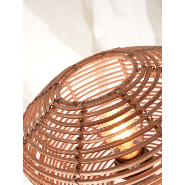 Natúr színű asztali lámpa rattan búrával (magasság 40 cm) Tanami – Good&Mojo-image-4