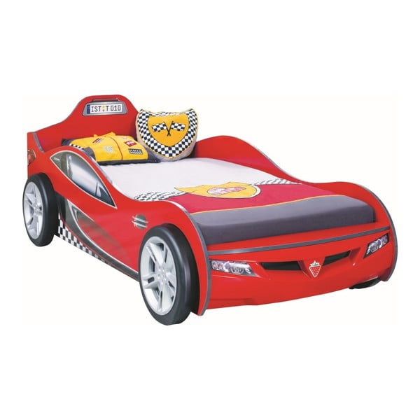 Coupe Carbed Red autó formájú piros gyerekágy, 90 x 190 cm