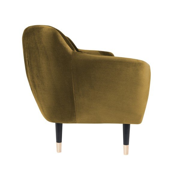 Benito mustársárga kanapé fekete lábakkal, 188 cm - Mazzini Sofas-image-3