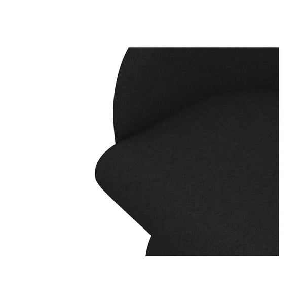 Fekete kárpitozott étkezőfotel Kanoa – Makamii-image-4