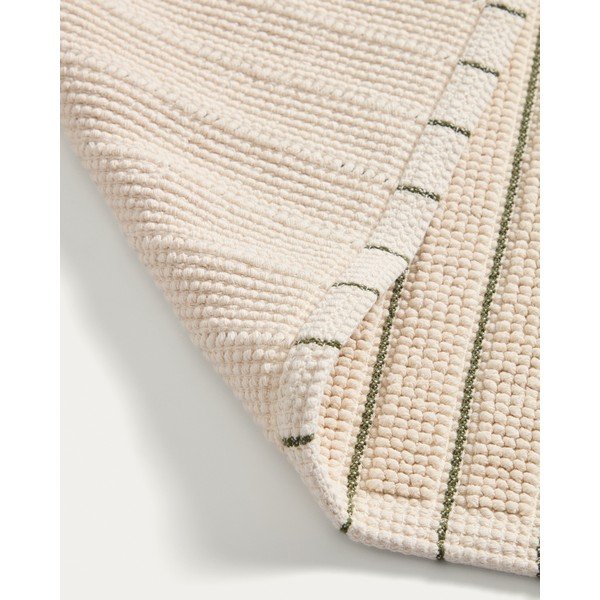 Zöld-bézs textil fürdőszobai kilépő 50x80 cm Merade – Kave Home-image-1