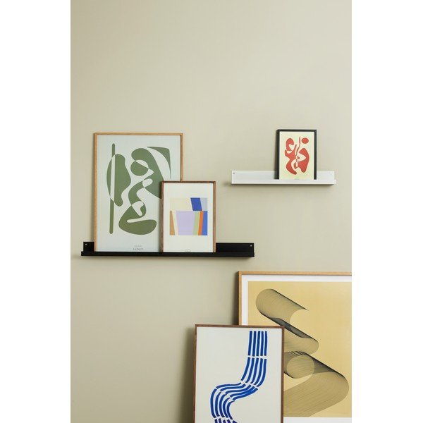 Világosszürke fém fali polc képekhez 60 cm Care – Hübsch-image-2