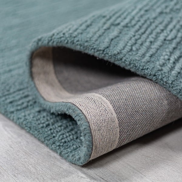 Szürkéskék kézi szövésű gyapjú szőnyeg 160x230 cm Harris Boucle – Flair Rugs-image-3