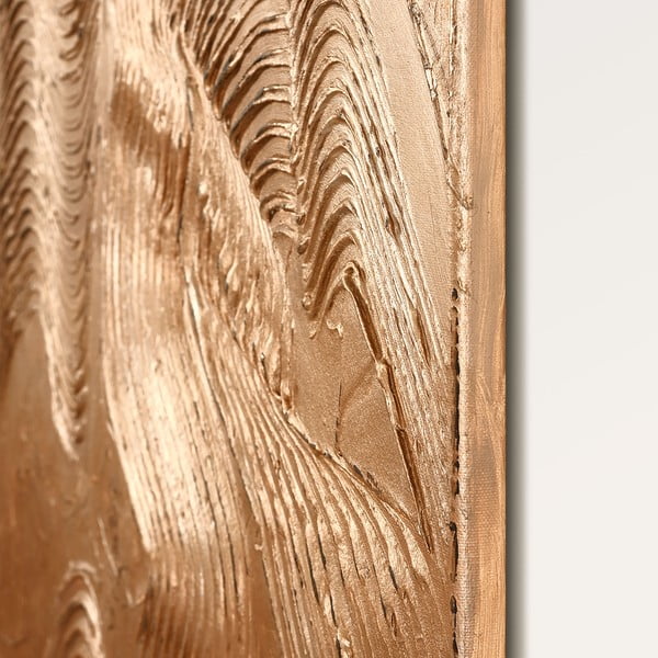 Kézzel festett kép 88x118 cm Metallic Brown – Malerifabrikken-image-2