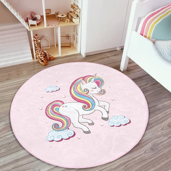 Rózsaszín gyerek szőnyeg ø 120 cm Comfort – Mila Home-image-1