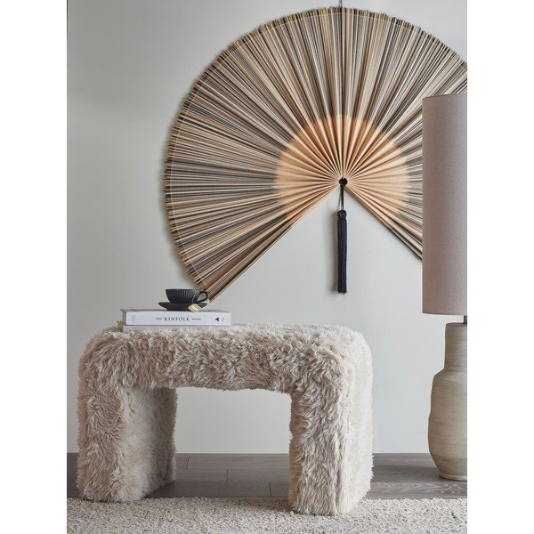 Bézs műszőrme puff Bobbie – Bloomingville-image-1