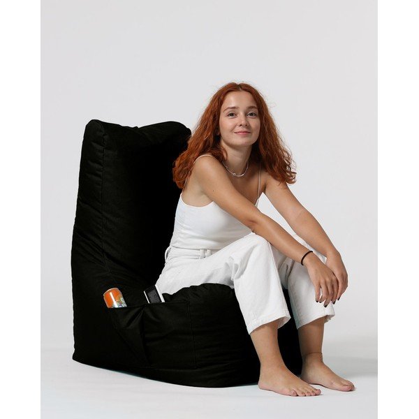 Fekete kerti ülőzsák Diamond XXL – Floriane Garden-image-1