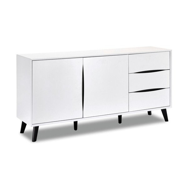 Fehér alacsony komód 160x80 cm Lyon – Furnhouse-image-2
