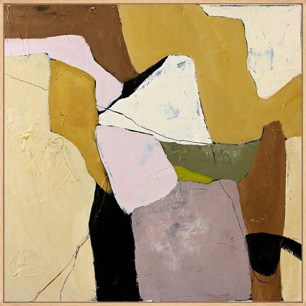 Kézzel festett keretezett-vászon kép 101x101 cm Featured – Malerifabrikken