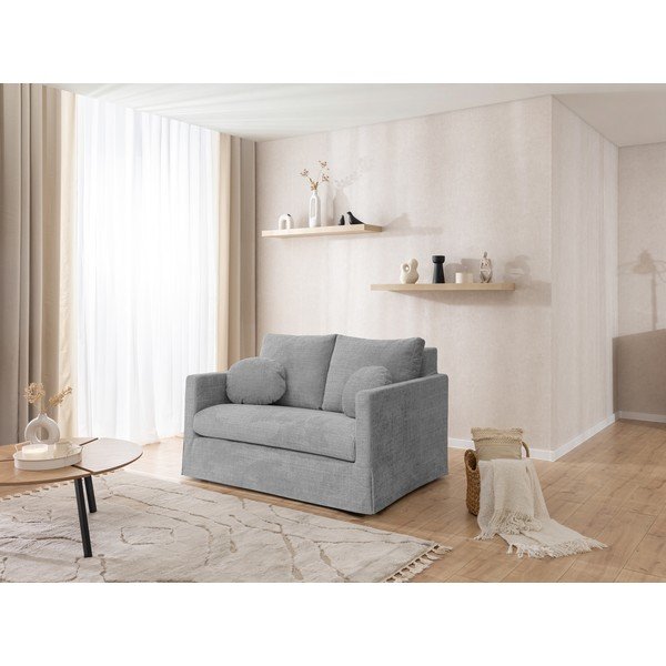 Világosszürke kanapé 140 cm Paphos – Ropez-image-4