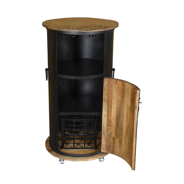 Fekete fém bortartó szekrény, palackok száma 9, 60x115 cm Luni – Interia Home & Living-image-3