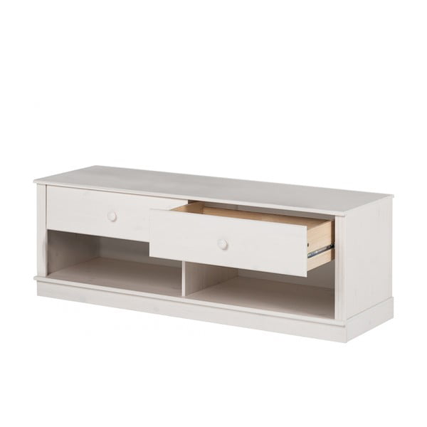 Fehér borovi fenyő TV-állvány 137x47 cm Anita – Støraa-image-3